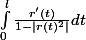 \int_{0}^{l}{\frac{r'(t)}{1-\left|r(t)^{2} \right|}}dt